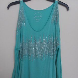Top Turquoise/Silver Rinestones